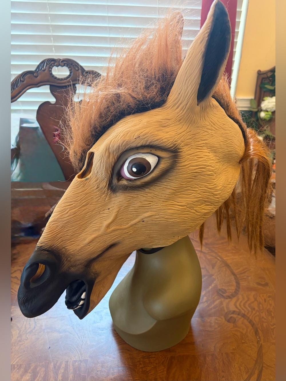 Horse Head Costume Mask Brown & Black